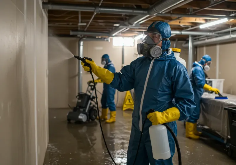 Basement Sanitization and Antimicrobial Treatment process in Beech Grove, IN